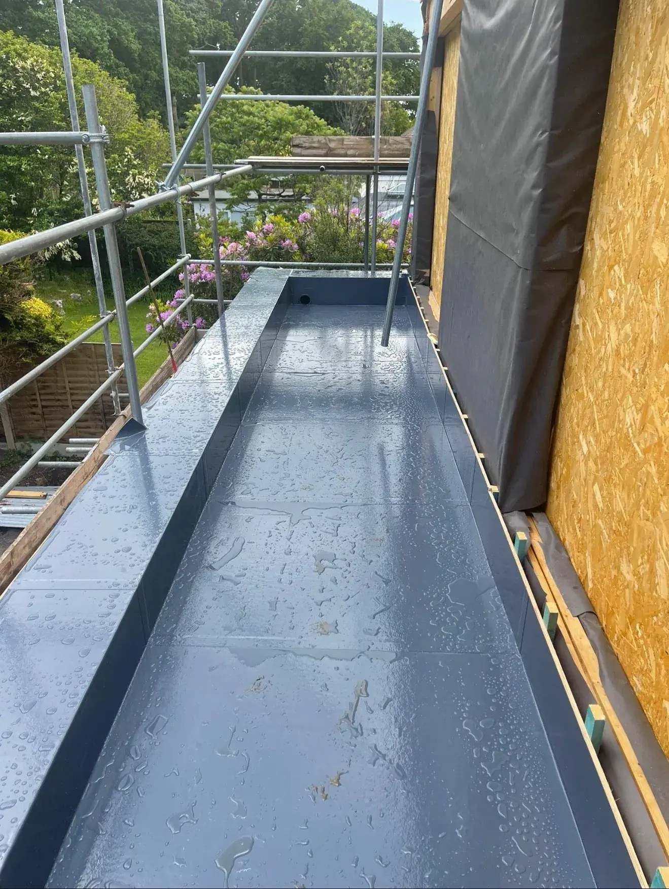Domestic flat roof