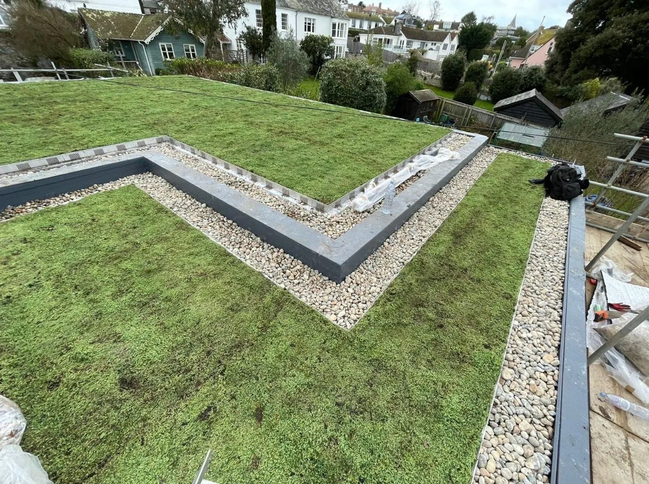 Green roof on a commercial building
