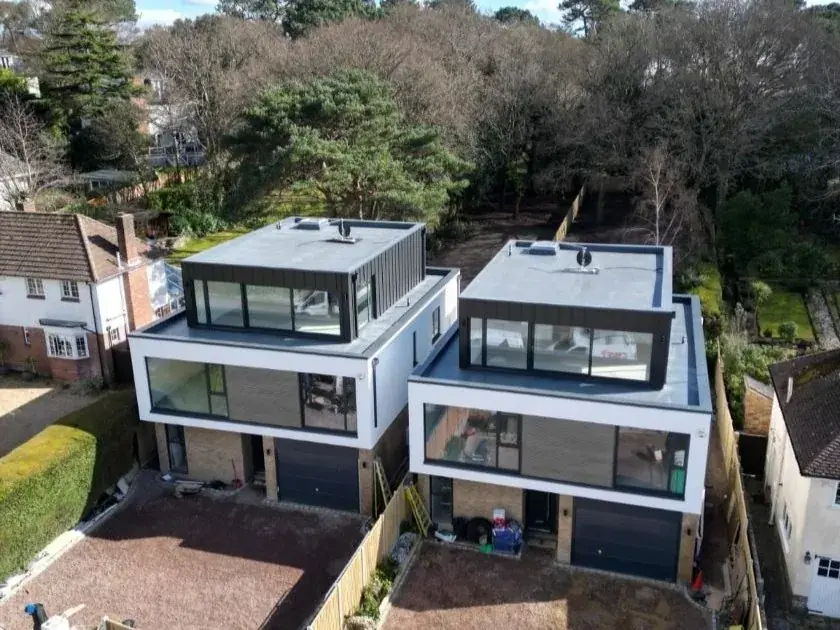 Newly installed domestic flat roof