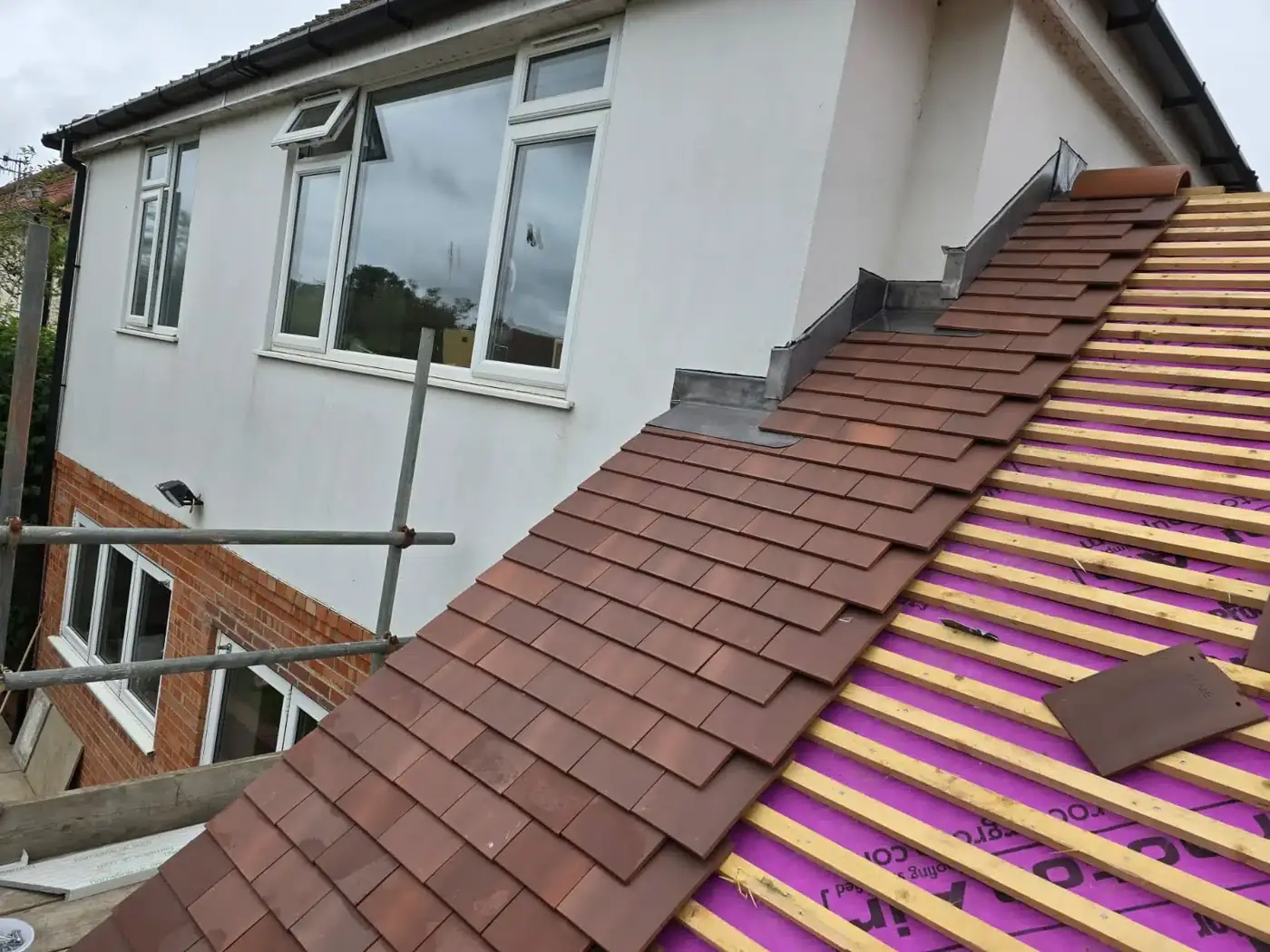 Copse Close, Poole: completed roof