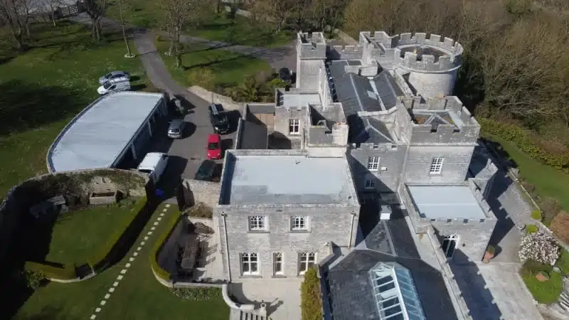 Pennsylvania Castle, Portland: completed roof